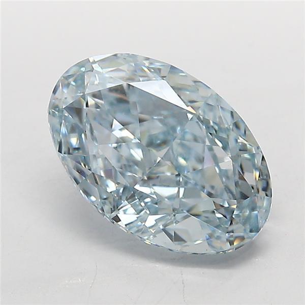 2.17 Ct. Fancy Intense  Blue Oval Lab Grown Diamond