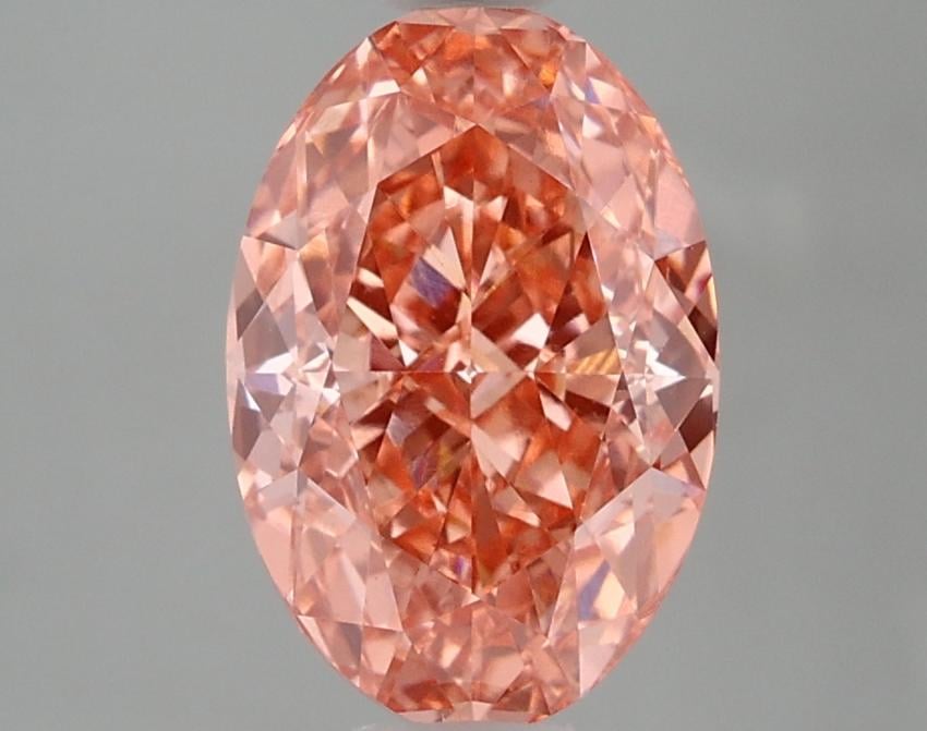3.06 Ct. Fancy Vivid Pink Oval Lab Grown Diamond