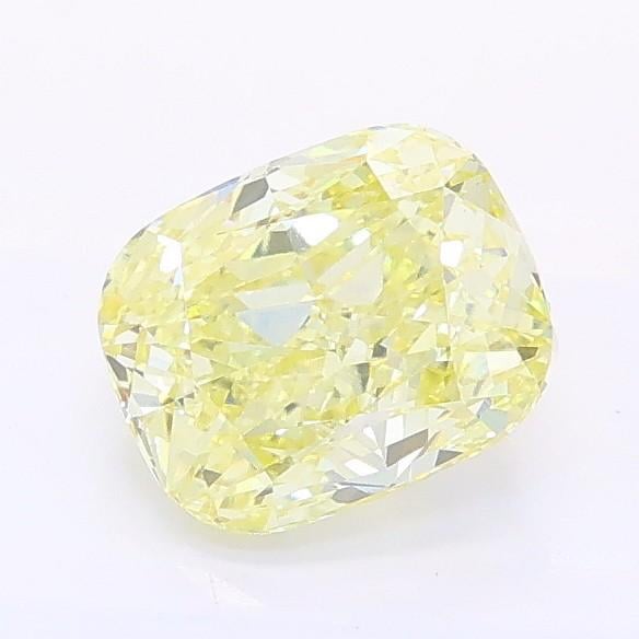 1.11 Ct. Fancy Light Yellow Cushion Lab Grown Diamond