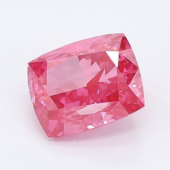 1.06 Ct. Fancy Vivid Pink Cushion Lab Grown Diamond