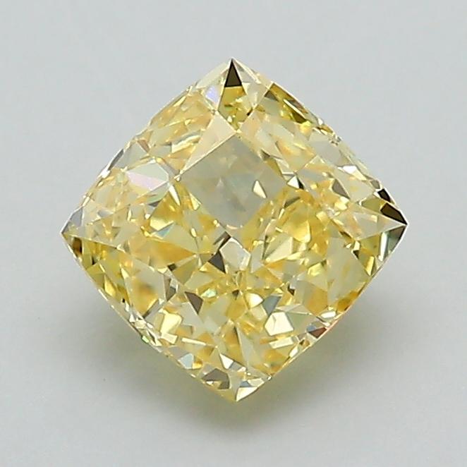 1.09 Ct. Fancy Intense Yellow Cushion Lab Grown Diamond