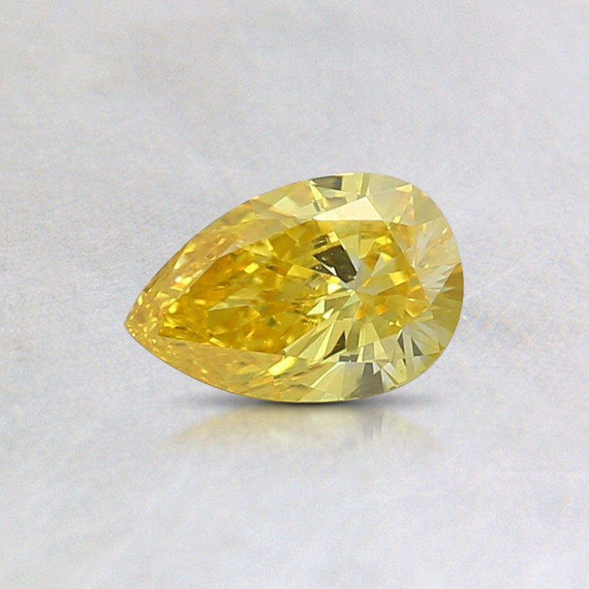 0.30 Ct. Fancy Vivid Yellow Pear Lab Grown Diamond