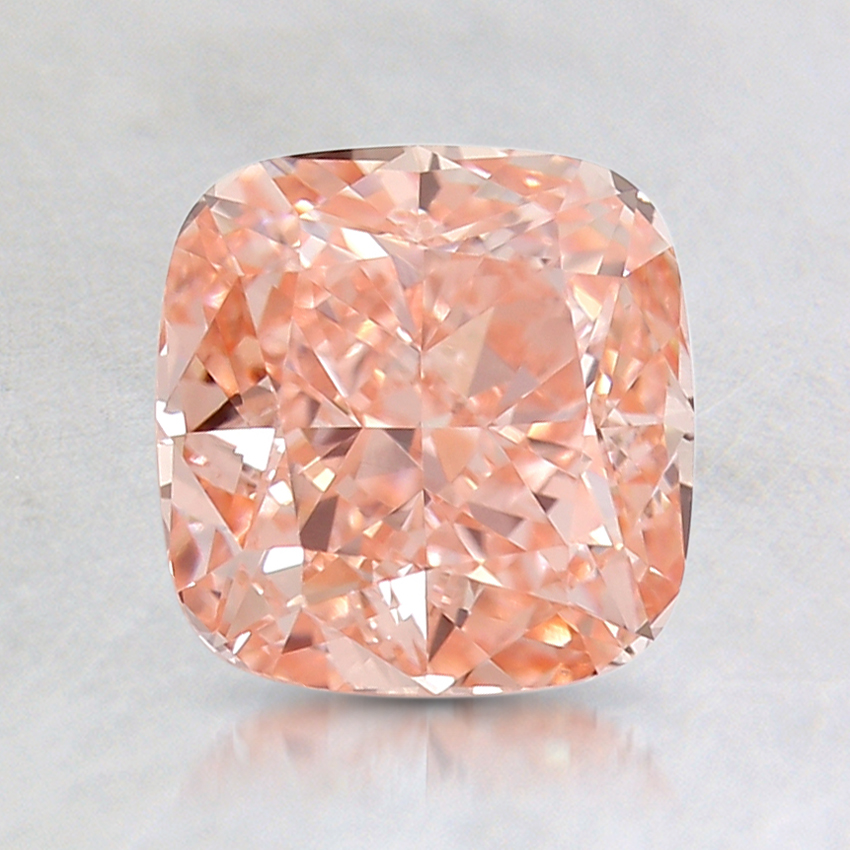 1.62 Ct. Fancy Orangy Pink Cushion Lab Grown Diamond