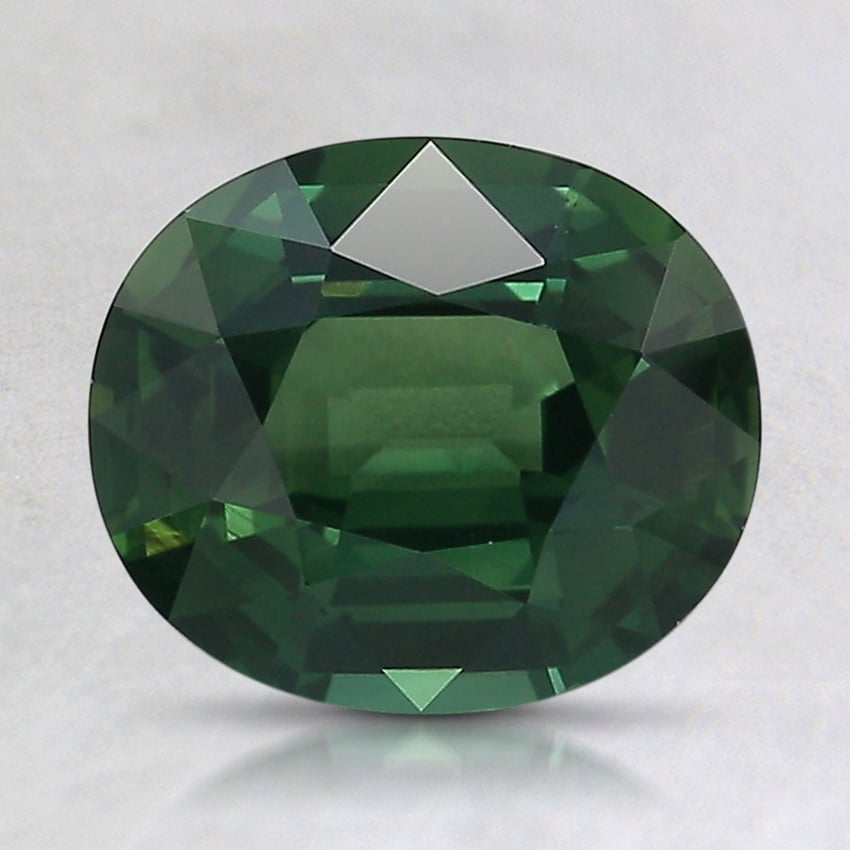 9.4x8.1mm Green Oval Sapphire