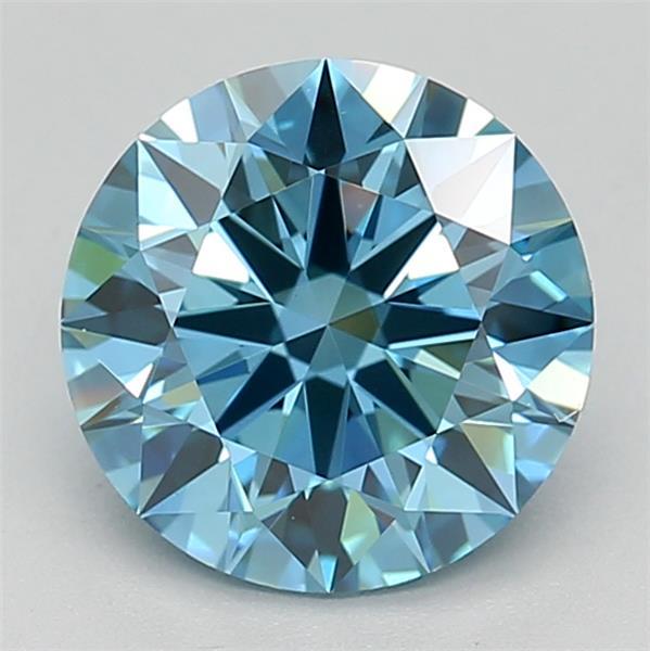 1.55 Ct. Fancy Vivid Blue Round Lab Grown Diamond