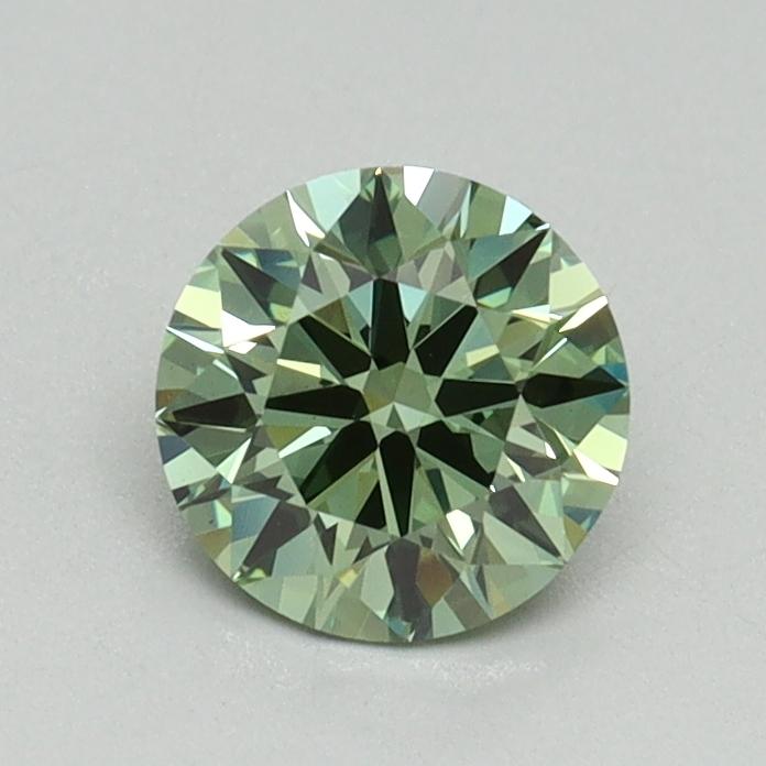 0.72 Ct. Fancy Vivid Green Round Lab Grown Diamond
