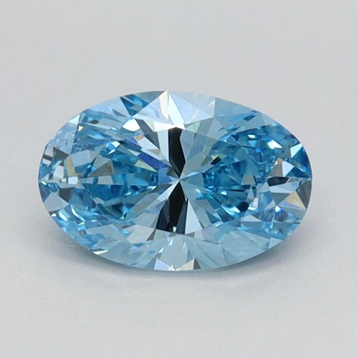 0.56 Ct. Fancy Vivid Blue Oval Lab Grown Diamond