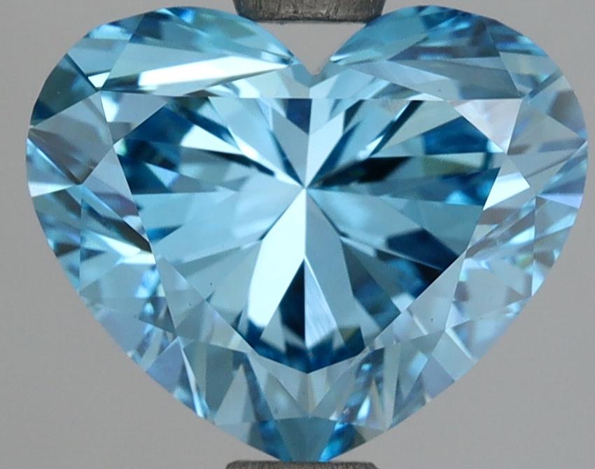 3.00 Ct. Fancy Vivid Blue Heart Lab Grown Diamond