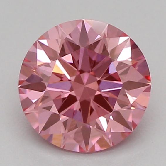 0.52 Ct. Fancy Vivid Pink Round Lab Grown Diamond