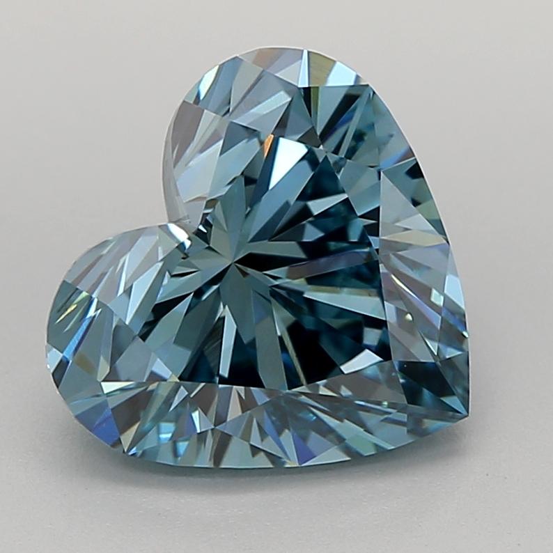 2.51 Ct. Fancy Vivid  Blue Heart Lab Grown Diamond
