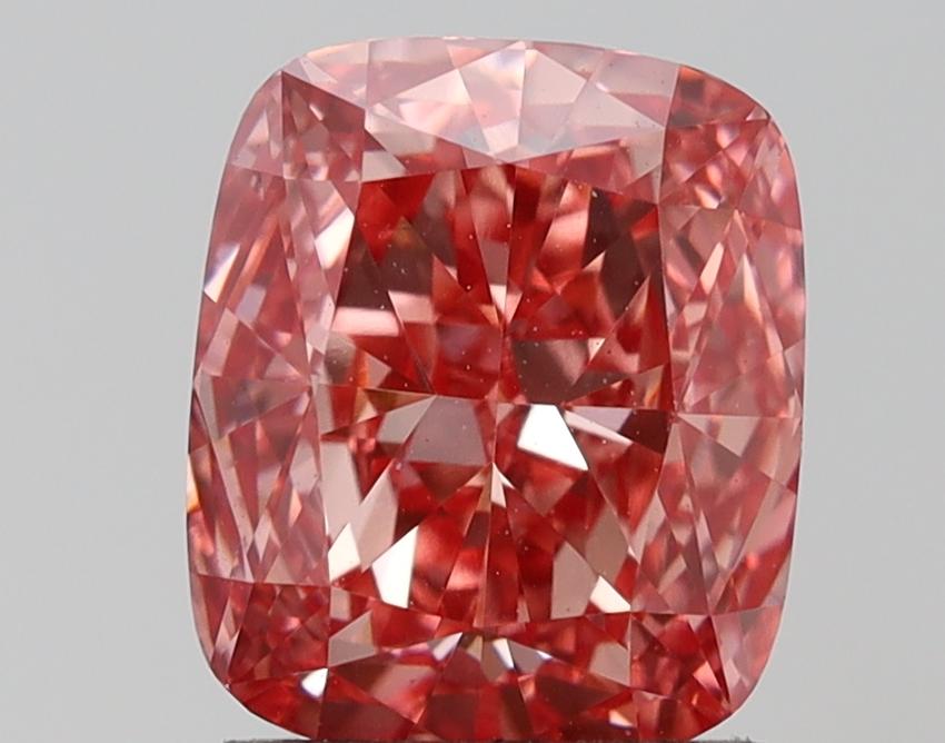 2.10 Ct. Fancy Vivid Pink Cushion Lab Grown Diamond