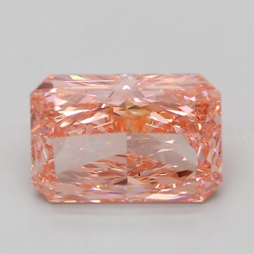7.03 Ct. Fancy Vivid Pink Radiant Lab Grown Diamond