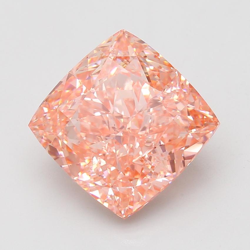 10.04 Ct. Fancy Vivid Pink Cushion Lab Grown Diamond