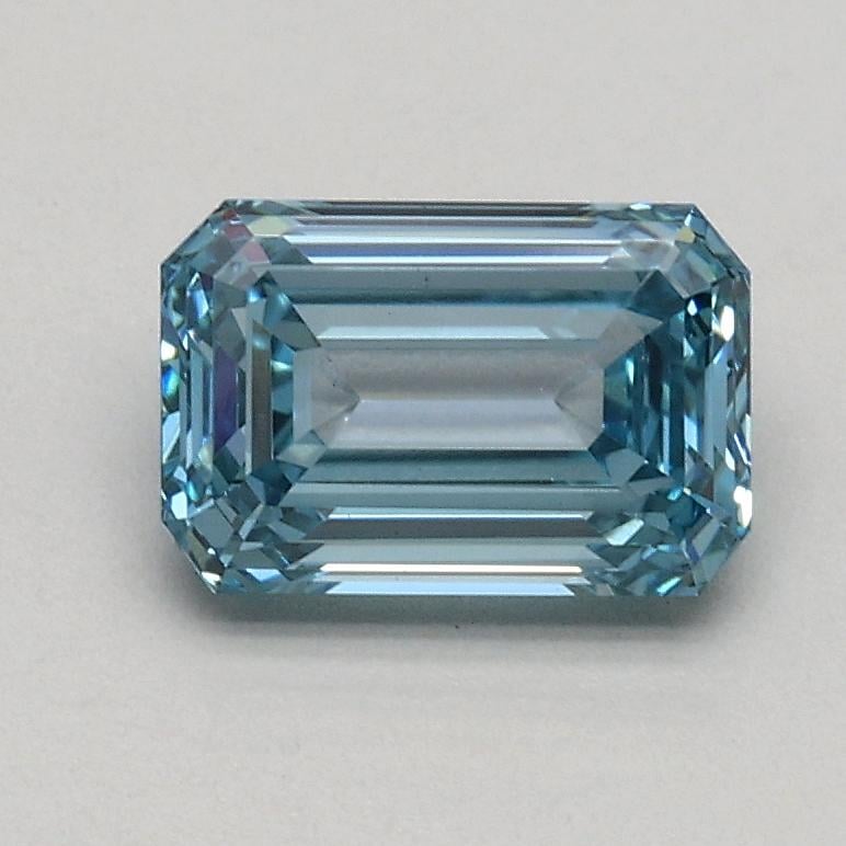 0.84 Ct. Fancy Intense Blue Emerald Lab Grown Diamond
