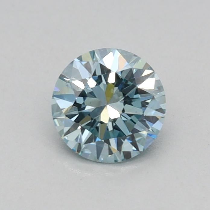0.33 Ct. Fancy Intense Greenish Blue Round Lab Grown Diamond
