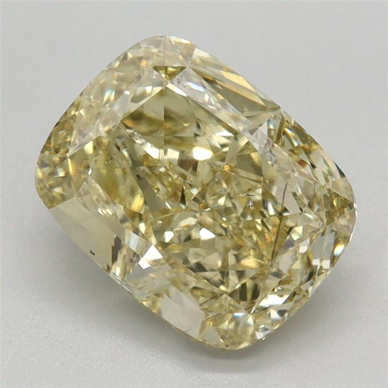 2.04 Ct. Fancy Intense Yellow Cushion Lab Grown Diamond