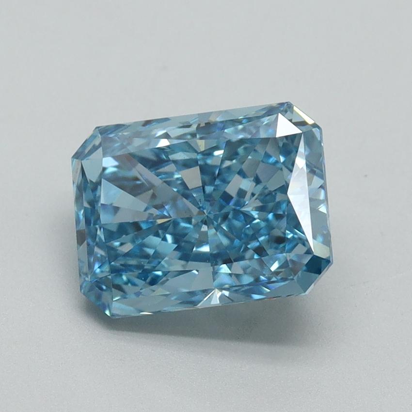 2.56 Ct. Fancy Vivid Blue Radiant Lab Grown Diamond