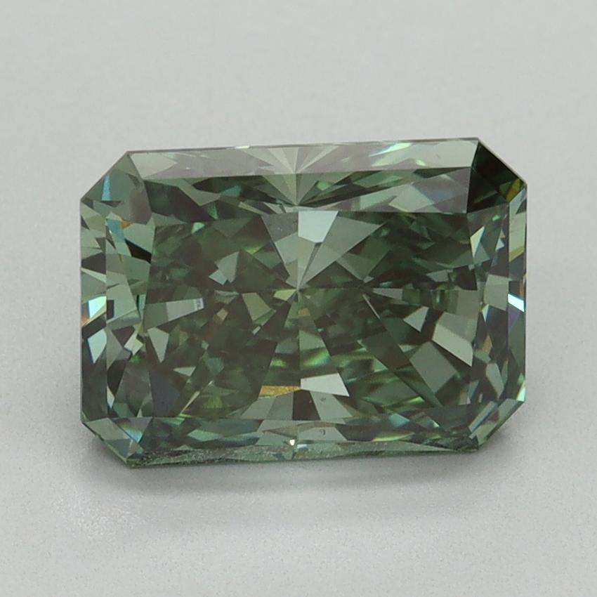 2.59 Ct. Fancy Vivid Green Radiant Lab Grown Diamond