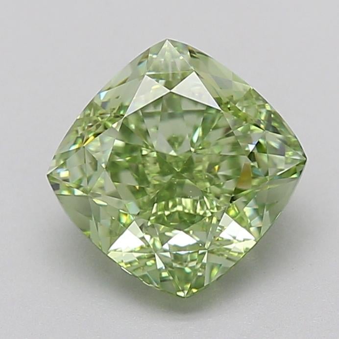 2.08 Ct. Fancy Green Cushion Lab Grown Diamond