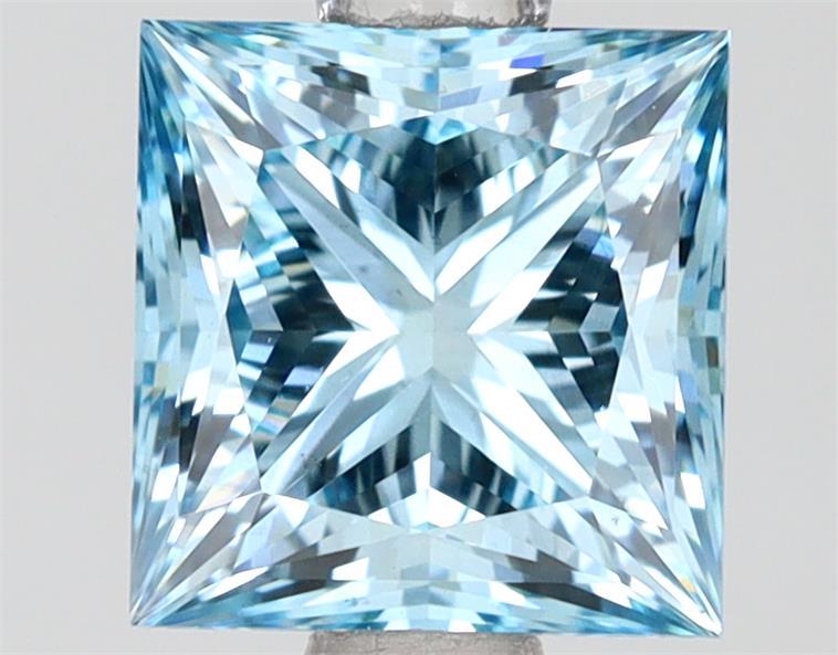 1.52 Ct. Fancy Vivid Blue Princess Lab Grown Diamond