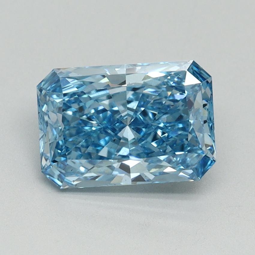 1.54 Ct. Fancy Vivid Blue Radiant Lab Grown Diamond