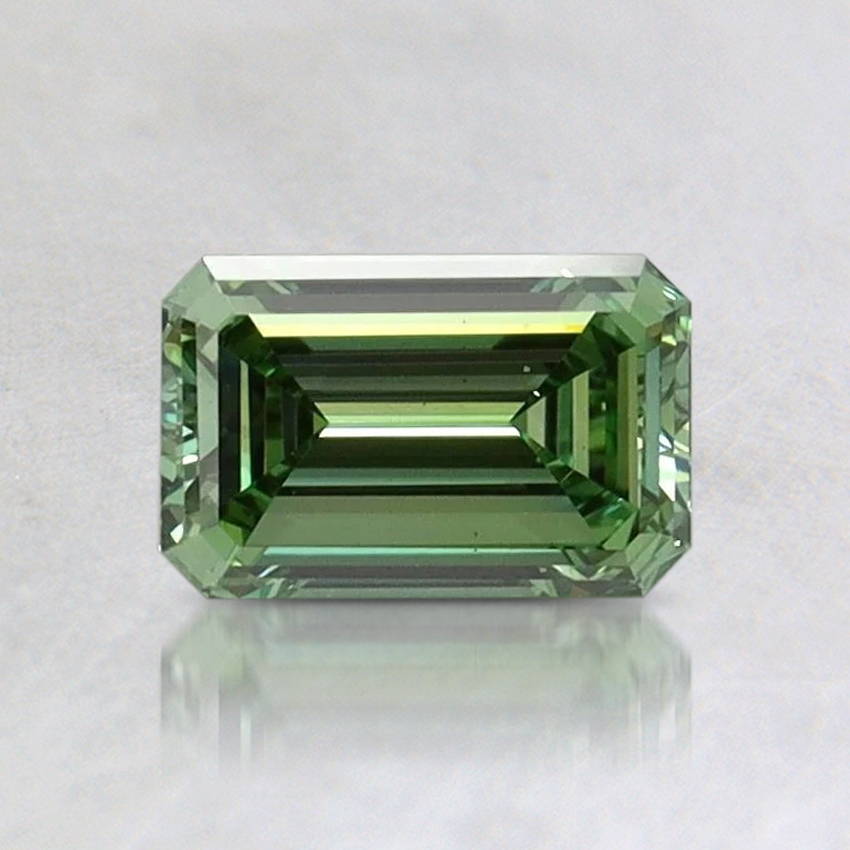 0.7 Ct. Fancy Intense Pacific Green Emerald Lab Grown Diamond