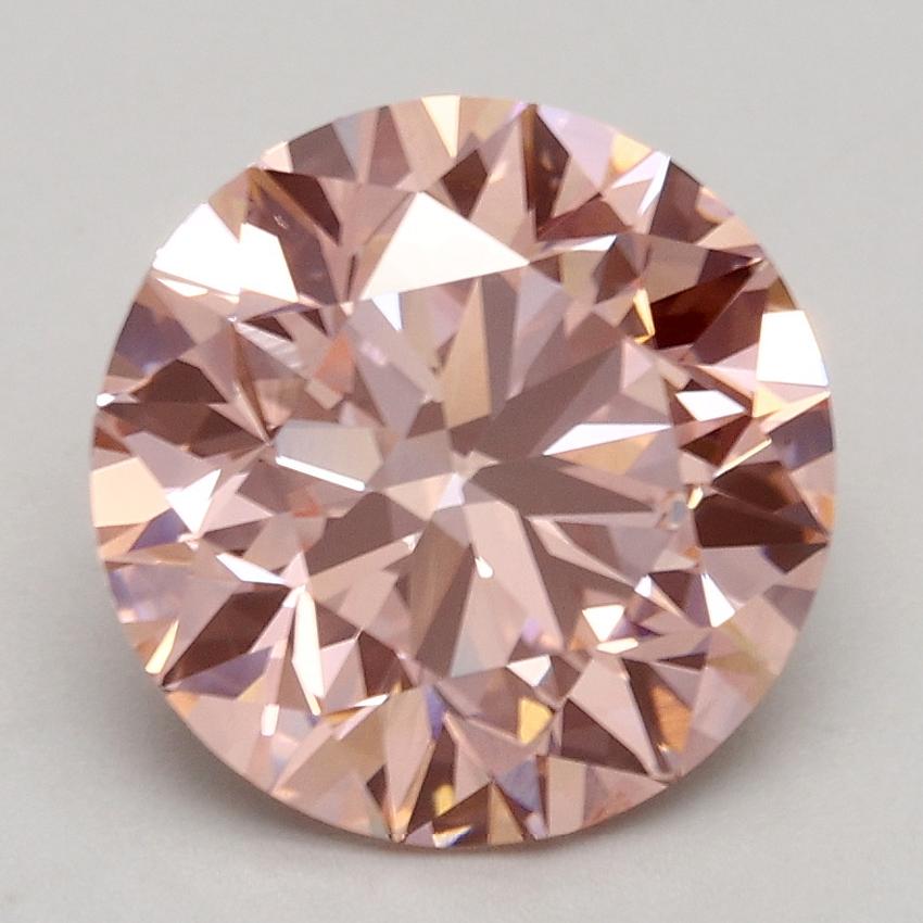2.55 Ct. Fancy Intense Pink Round Lab Grown Diamond