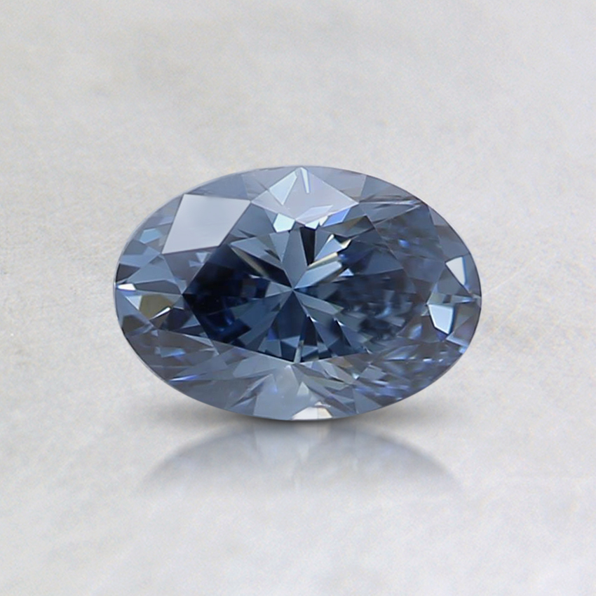0.54 Ct. Fancy Deep Blue Oval Lab Grown Diamond