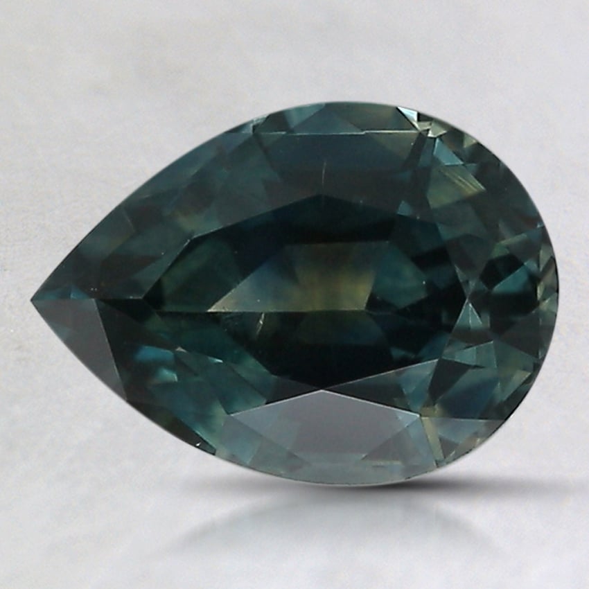 9.1x6.6mm Teal Pear Montana Sapphire