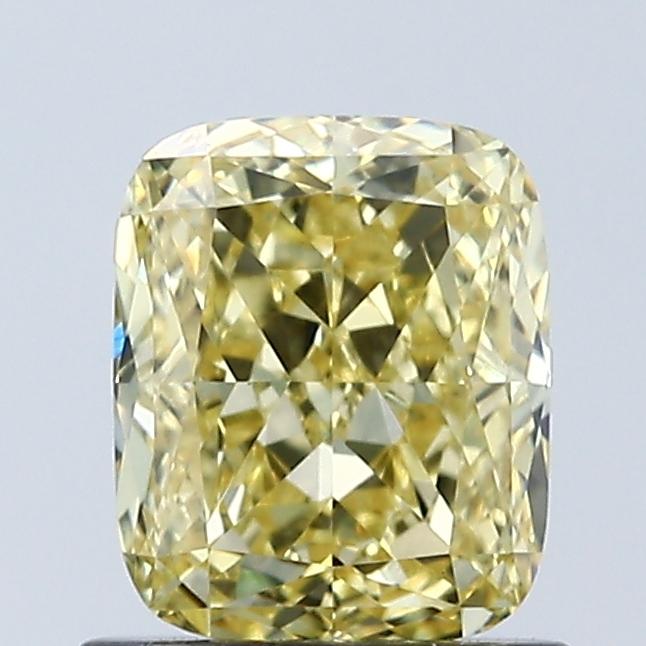 1.08 Ct. Fancy Vivid Yellow Cushion Lab Grown Diamond