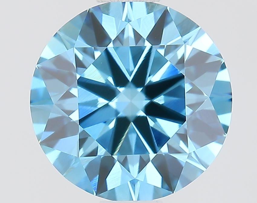 1.02 Ct. Fancy Vivid Blue Round Lab Grown Diamond