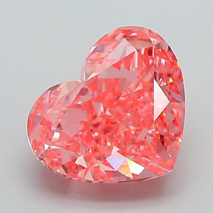 2.08 Ct. Fancy Vivid Pink Heart Lab Grown Diamond