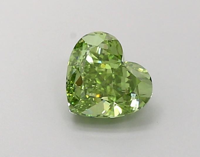 1.01 Ct. Fancy Vivid  Green Heart Lab Grown Diamond