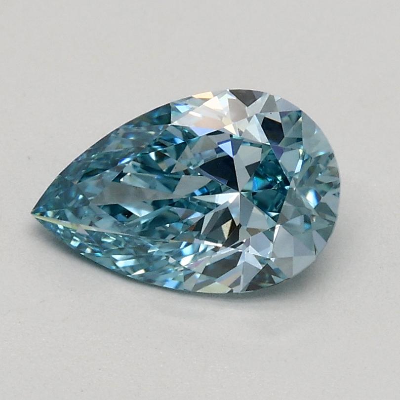 0.72 Ct. Fancy Vivid Blue Pear Lab Grown Diamond
