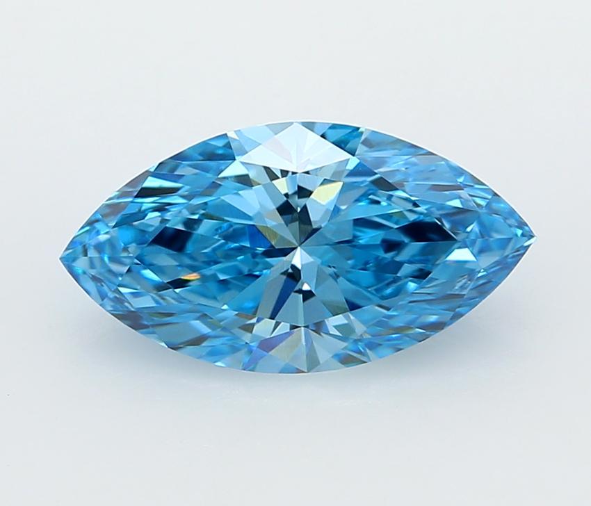 2.52 Ct. Fancy Vivid  Blue Marquise Lab Grown Diamond