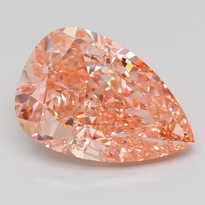 10.10 Ct. Fancy Vivid Pink Pear Lab Grown Diamond