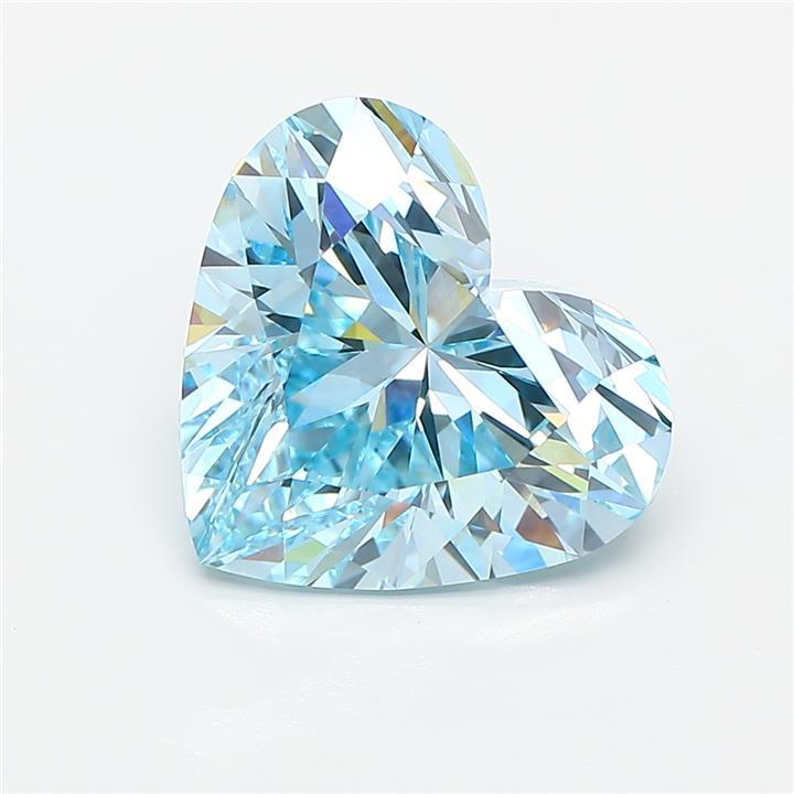 5.08 Ct. Fancy Vivid  Blue Heart Lab Grown Diamond