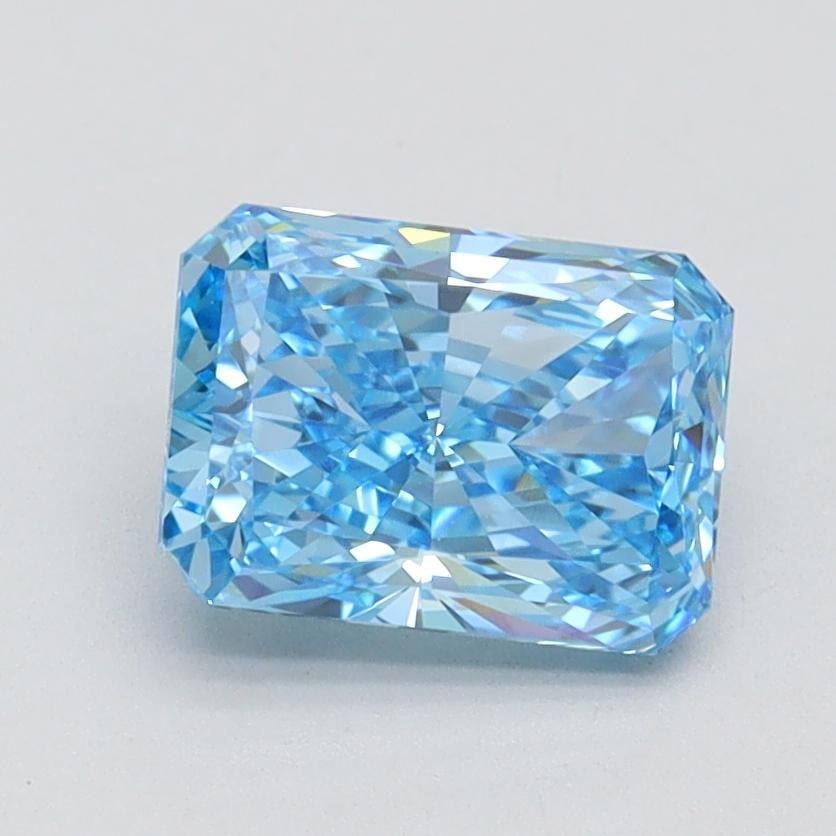 1.51 Ct. Fancy Vivid Blue Radiant Lab Grown Diamond