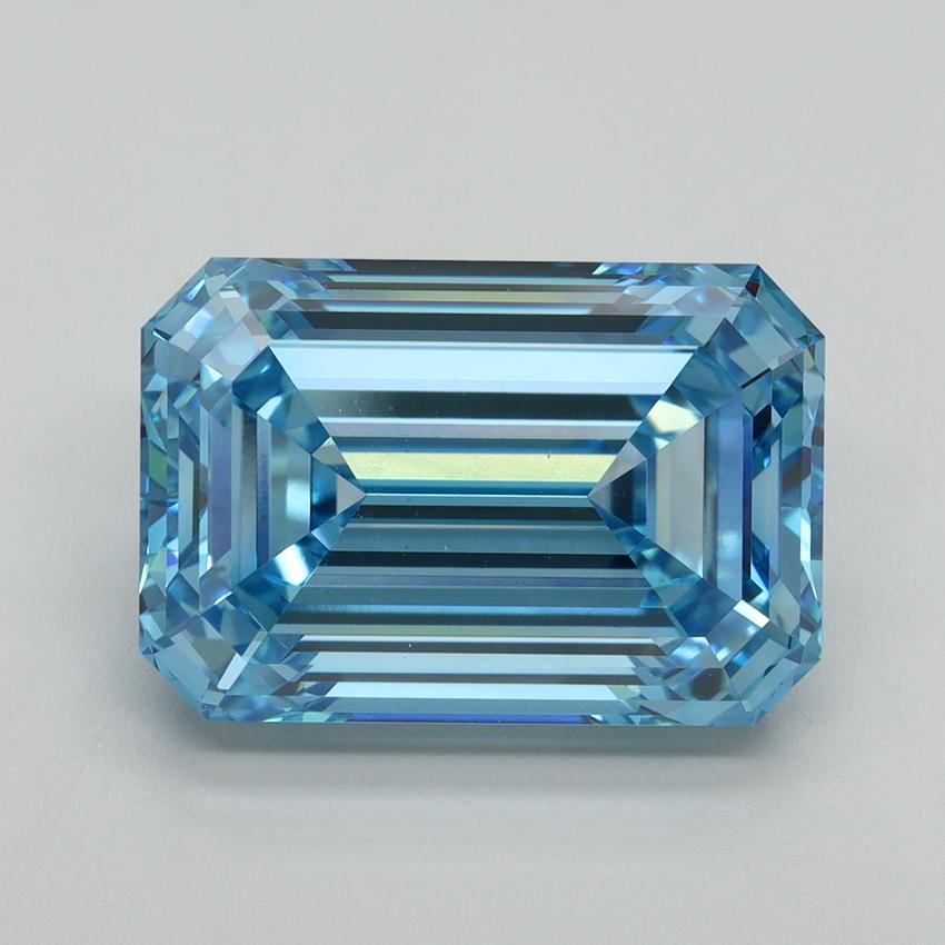 7.09 Ct. Fancy Vivid Blue Emerald Lab Grown Diamond