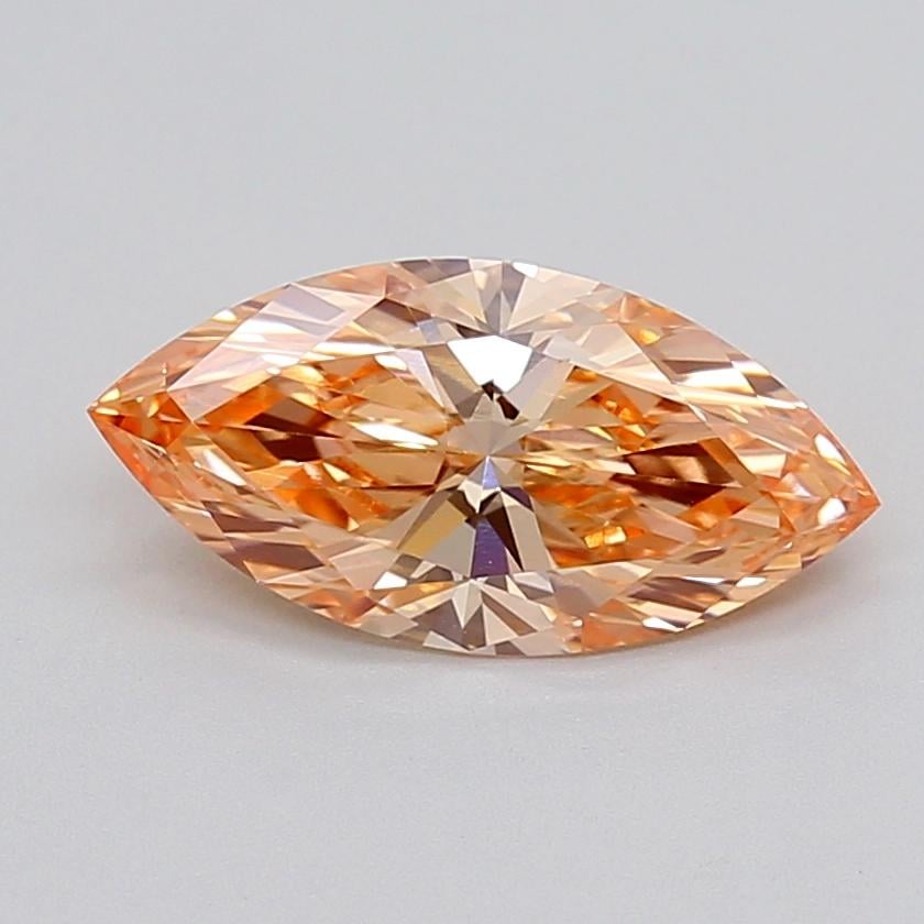 2.02 Ct. Fancy Vivid Pink Orange Marquise Lab Grown Diamond