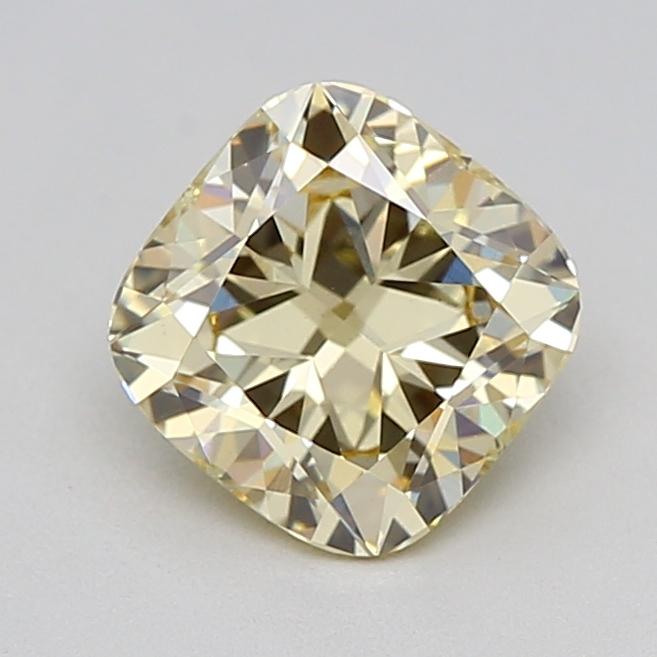 1.06 Ct. Fancy Light  Yellow Cushion Lab Grown Diamond