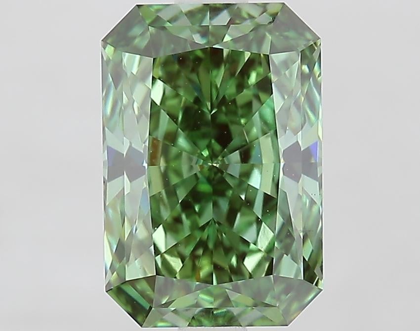 2.45 Ct. Fancy Vivid Green Radiant Lab Grown Diamond