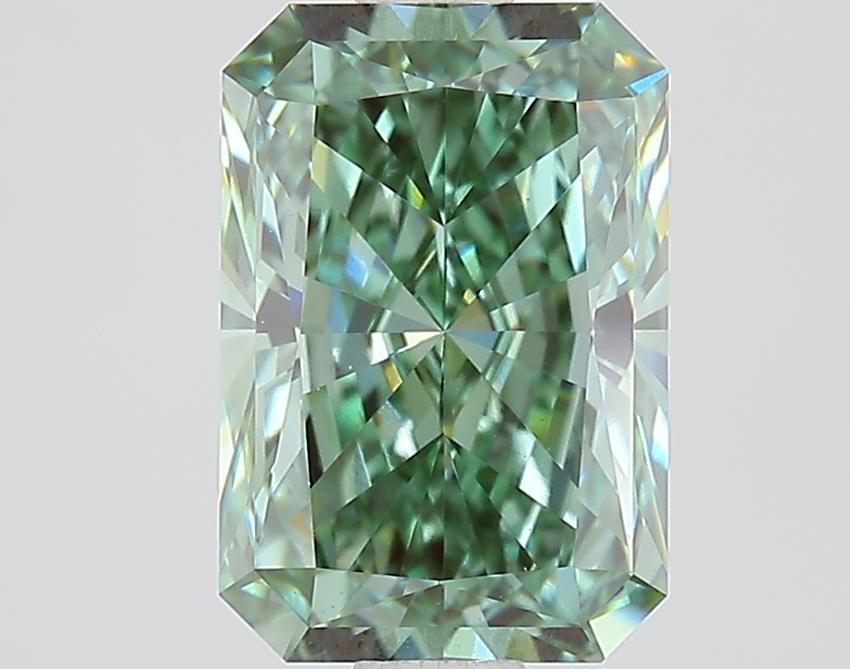 1.56 Ct. Fancy Vivid Green Radiant Lab Grown Diamond