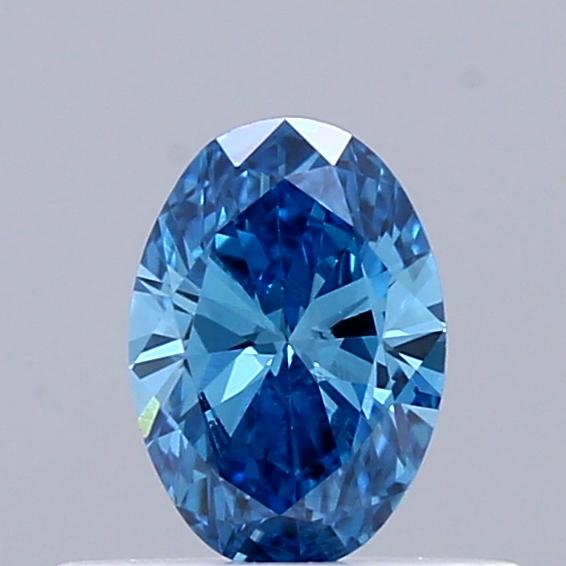 0.35 Ct. Fancy Vivid Blue Oval Lab Grown Diamond