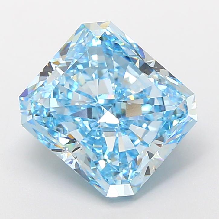 5.02 Ct. Fancy Vivid Blue Radiant Lab Grown Diamond