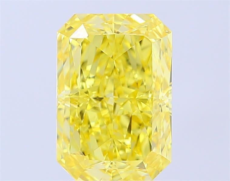 3.43 Ct. Fancy Vivid Yellow Radiant Lab Grown Diamond