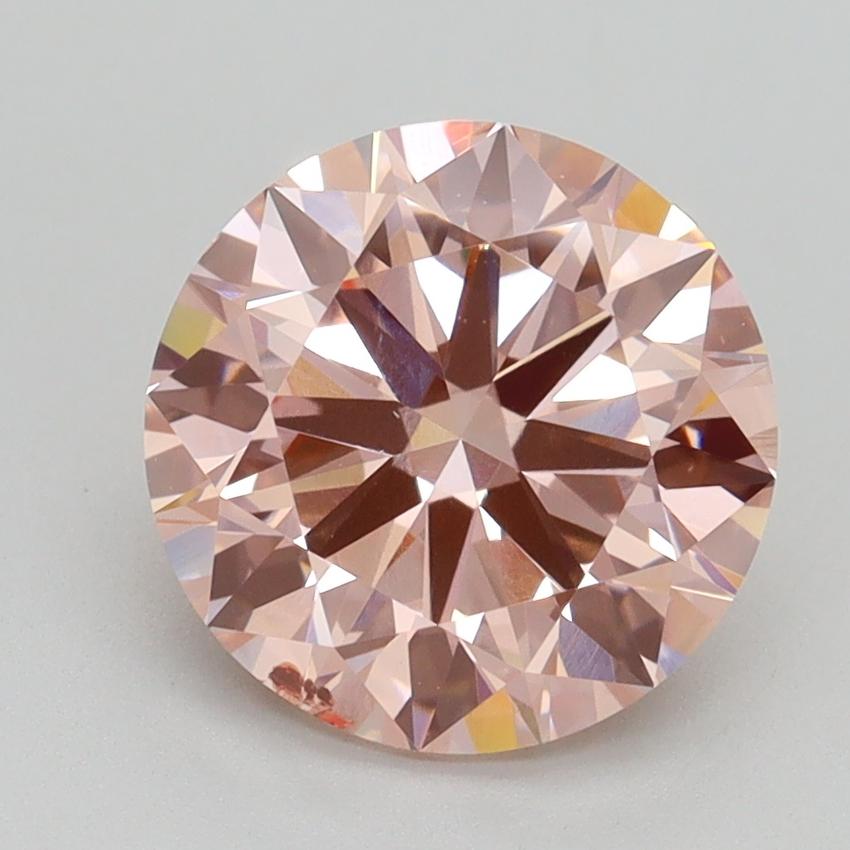 2.60 Ct. Fancy Intense Pink Round Lab Grown Diamond