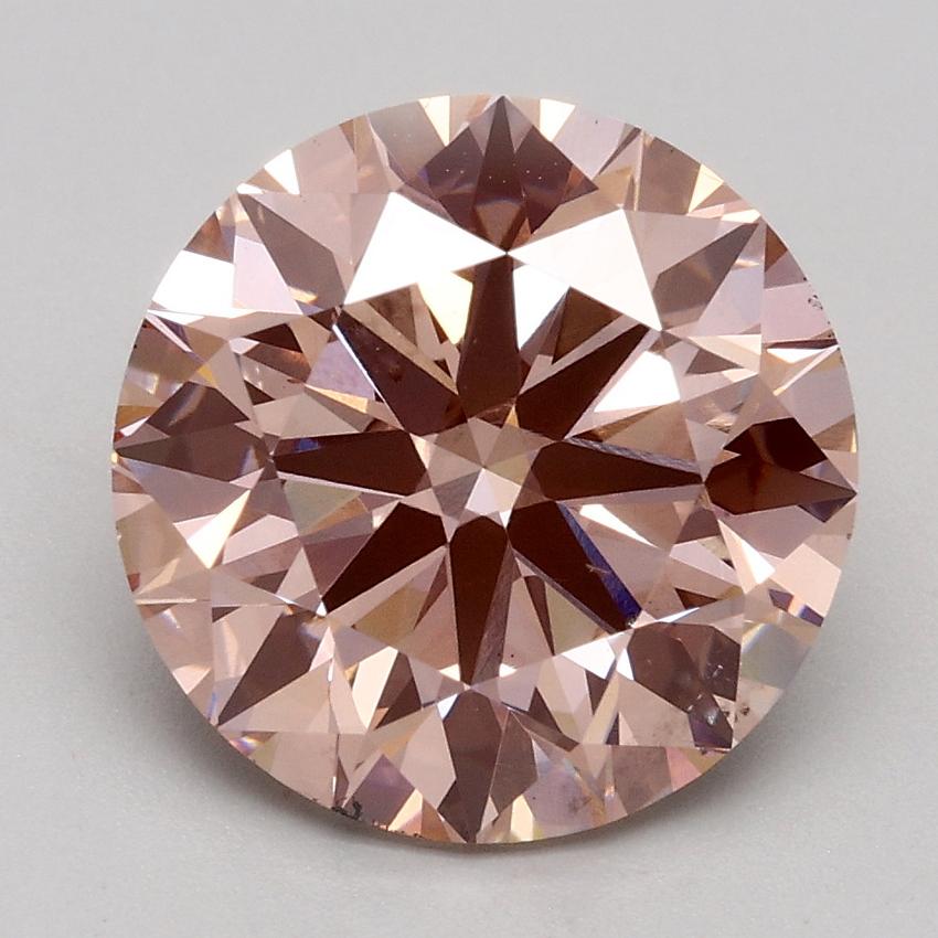 3.03 Ct. Fancy Intense Pink Round Lab Grown Diamond