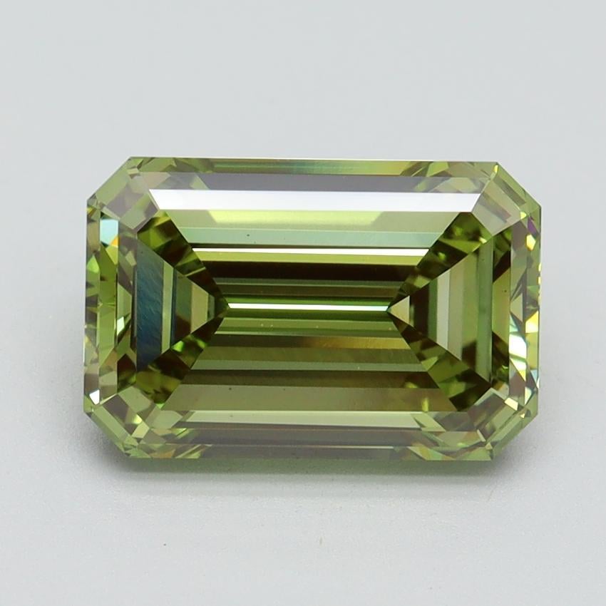 3.39 Ct. Fancy Vivid Green Emerald Lab Grown Diamond