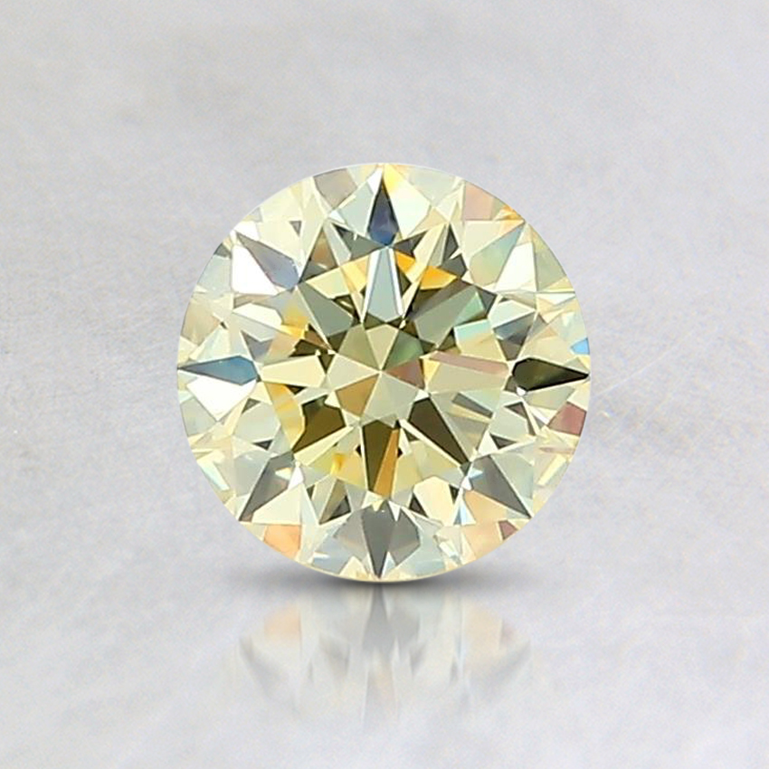 0.64 Ct. Fancy Light Yellow Round Lab Created Diamond
